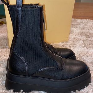 Public desire flat sock ankle boots